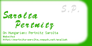 sarolta pertnitz business card